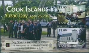 Cook Islands 2010 SG1570 Anzac Day church services MS MNH