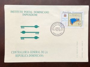 D)1999, DOMINICAN REPUBLIC, FIRST DAY COVER, COMPTROLLER GENERAL ISSUE OF THE