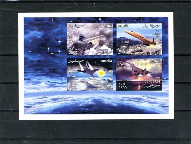 Somalia 2003 Concorde Sheet Imperforated mnh.vf