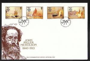 Isle of Man 327-330 Ship Paintings 1987 U/A FDC 