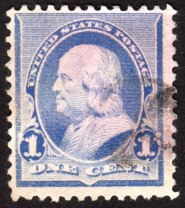 1890, US 1c, Franklin, Used, Sc 219