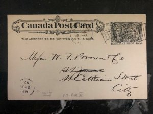 1897 Montreal Canada PS Postcard Cover Corner Stamps Domestic Used