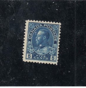 CANADA # 111 MNH KGV 5cts DARK BLUE ADMIRAL CAT VALUE $210