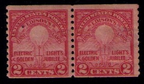 US Sc 656 MINT HINGED Pair OG F-VF