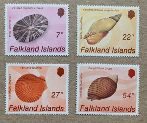 Falkland Islands 1986 Shells, MNH.  Scott 437-440, CV $6.80
