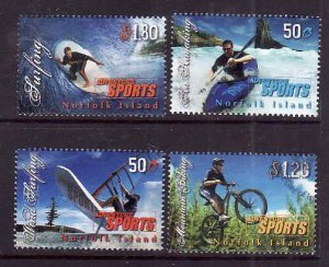 Norfolk Is.-Sc#903-6- id12-used set-Adventure Sports-2007-