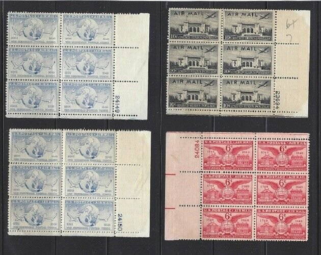 United States Air Mail Plate Blocks