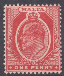 Malta Scott 32 - SG49, 1904 Edward VII 1d MH*