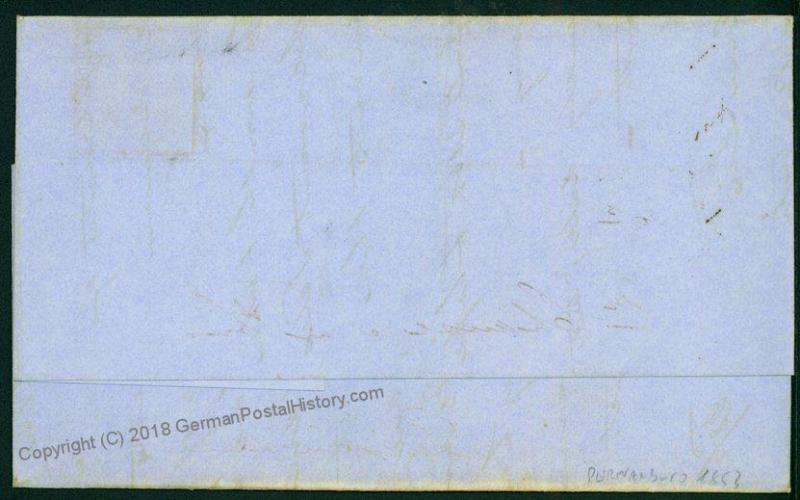 Pernambuco Brazil 1853 England Transatlantic Mail Cover 75984