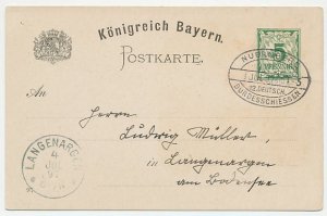 Postal stationery Bayern 1897 National Shooting Nurnberg - Shooting festivity - 