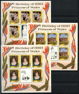 *KAPPYSSTAMPS Grenada 198 21st Birthday DIANNA Princess Of Wales MNH Sheet Set