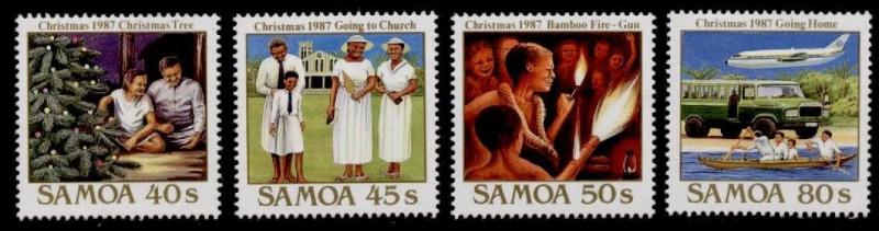 Samoa 706-9 MNH Christmas Tree, Aircraft