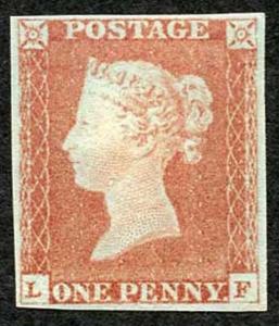 1841 Penny Red (LF) Plate 69 Very Fine Mint (original gum)