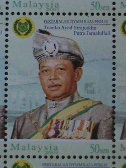 ​MALAYSIA-SC#74-RAJA TUANKU SYED SIRAJUDDIN PUTRA JAMALULLAIL MNH SHEET VF