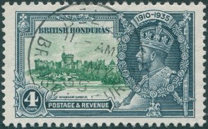 British Honduras 1935 4c green & indigo Jubilee SG144 used