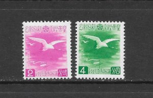 BIRDS - MANCHUKUO #132-33 MNH