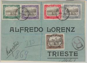 52367 St Kitts & Nevis -  POSTAL HISTORY: REGISTERED COVER FRONT to TRIESTE 1923