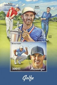 Mozambique - 2019 Pro Golfers - Stamp Souvenir Sheet - MOZ190122b