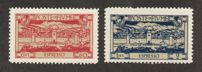 FIUME - Sc# E12 & E13 MNH / Correct printing     -     Lot 084255