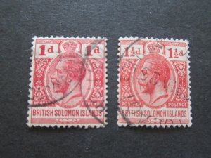 Solomon Islands 1914 Sc 29,42 FU