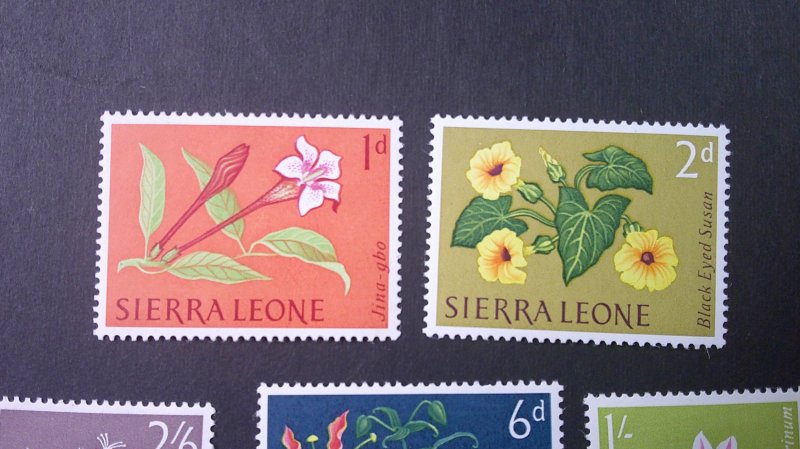 Sierra Leone 1963 Flower Definitive Scott# 227-239 CPL Mint VF-XF Light Hinge