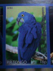 ​TONGA STAMP-HYACINTH MACAW  PARROT-MNH STAMP SHEET