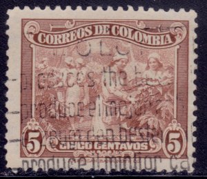 Colombia, 1939, Coffee Harvest, 5c, American Bank Note, used**