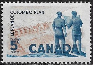 Canada #394 MNH Stamp - Power Plant and Men Holding Blueprint