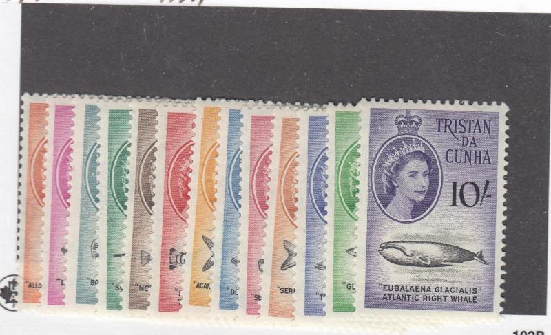 TRISTAN DA CUNHA # 28-41 VF-MLH TO 10sh CAT VALUE $76.25