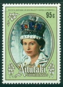 Aitutaki Scott #392 MNH Elizabeth II 60th Birthday $$