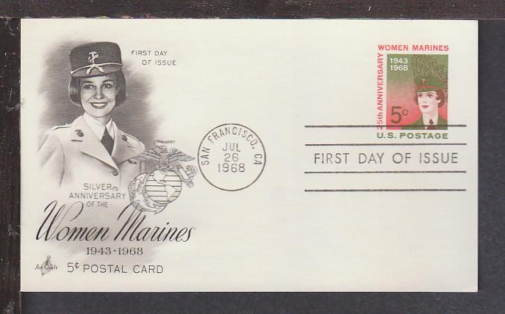 US UX56 Women Marines 1968 Artcraft U/A FDC F528