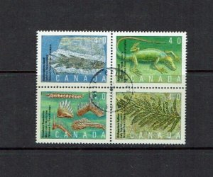 Canada: 1991 Prehistoric Canada  (2nd Issue) , Fine Used  Block