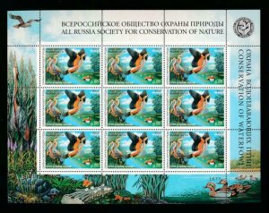 Russia (RD14) 2002 Conservation of Waterfowl Stamp Sheet (MNH)