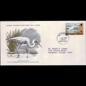 GILBERT IS. 1976 - FDC-273 Reef Egret