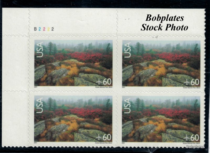 BOBPLATES #C138a Acadia Upper Left Plate Block B22222 VF NH SCV=$6