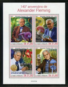 SAO TOME 2021 140th BIRTH ANNIVERSARY OF ALEXANDER FLEMING SHT MINT NEVER HINGED