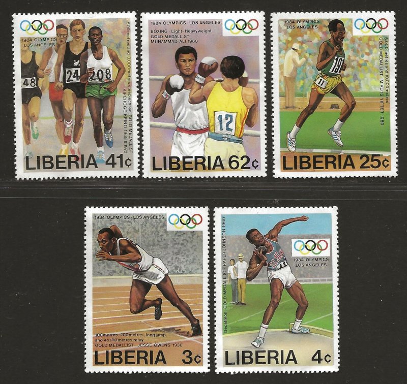 LIBERIA SC#F999-1003   FVF/MNH