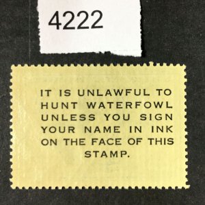 MOMEN: US STAMPS #RW15 MINT OG NH LOT #4222