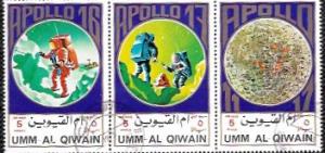 Ajman 1972  Set of 8 stamps - Apollo 11 - 17. Astronauts, Lunar, Rover