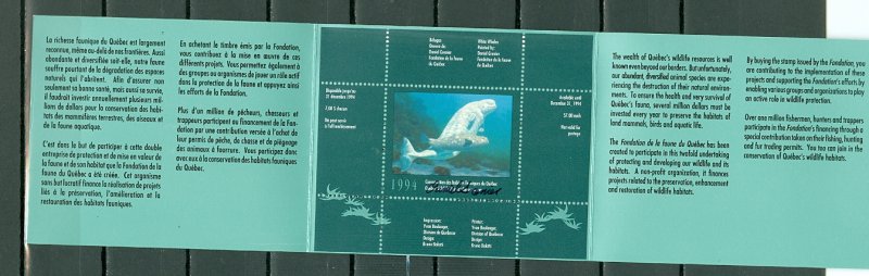 QUEBEC WILDLIFE  1994  BELUGAS #QW7d(VAN DAM)...SIGNED...$30.00