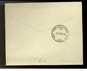 1935 Adelaide Australia Melbourne First Flight Cover