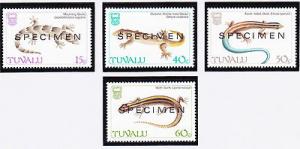 Tuvalu 1986 Geckos Specimens MNH