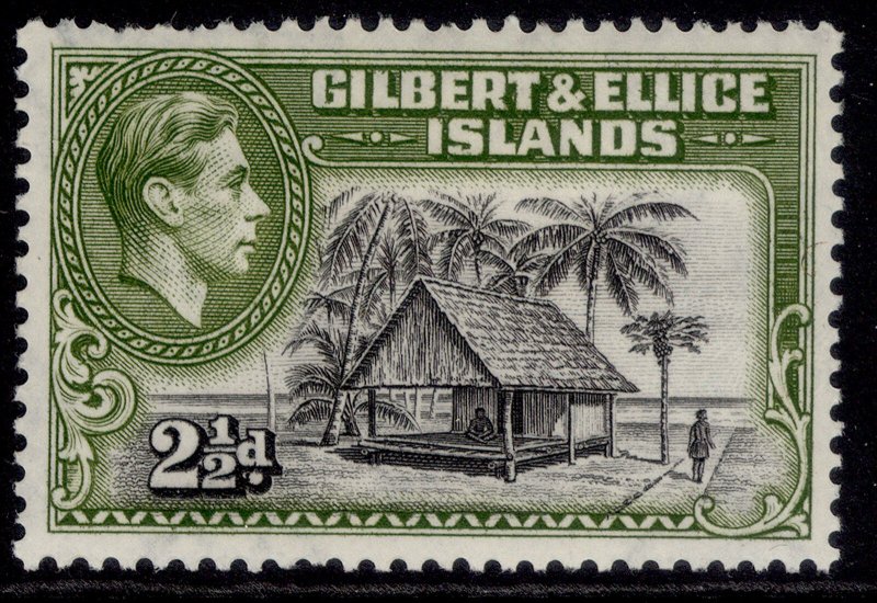 GILBERT AND ELLICE ISLANDS GVI SG47, 2½d brownish black & deep olive, M MINT.