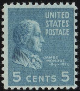 SC#810 5¢ James Monroe (1938) MNH