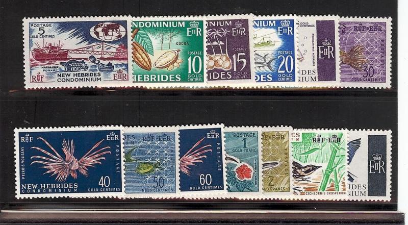 New Hebrides (Br), 96-107, Various Designs Singles,**MNH**