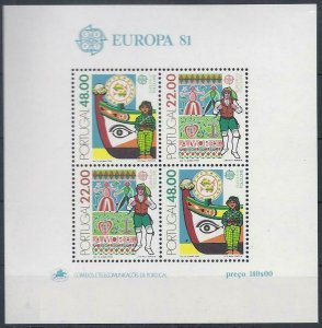 1981 Portugal 1531-32/B32 Europa Cept 8,00 €