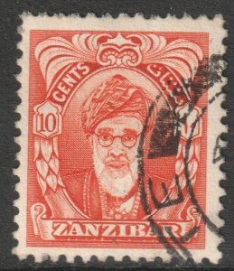 Zanzibar Scott 231 - SG340, 1952 Sultan 10c used