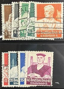 Germany, 1933,  SC B59-B67, Used, VF Set