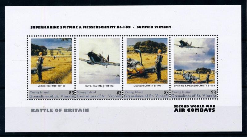[76566] Young Isl. St. Vincent 2011 World War II Battle of Britain Sheet MNH