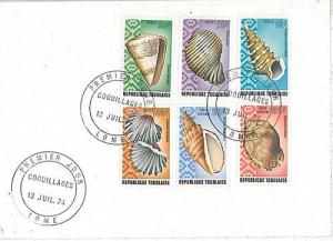 SHELLS - FDC COVER : TOGO 1974